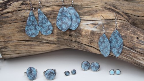 Stenna Bijoux - Nature : Flocons bleus