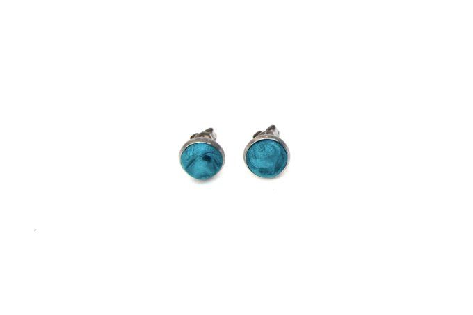 Puces 8mm turquoise