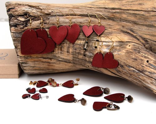 Stenna Bijoux - Couleurs Unies : Coeurs rouges