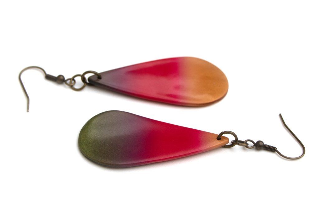 Grandes boucles d'oreilles - collection Couleurs Unies - Disponible