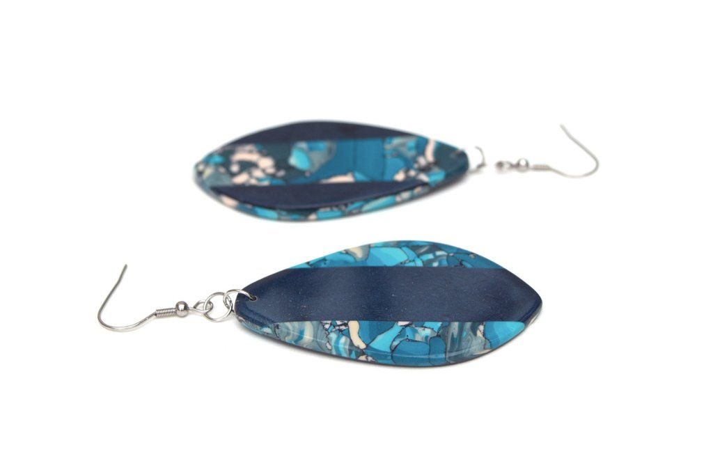 Boucles d'oreilles bleues - Collection Imitation