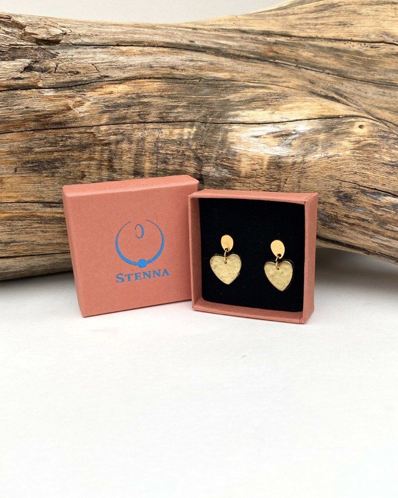 Boucles d'oreilles micro coeurs dorés en acier inoxydable - Collection Imitation - Evénement Saint Valentin