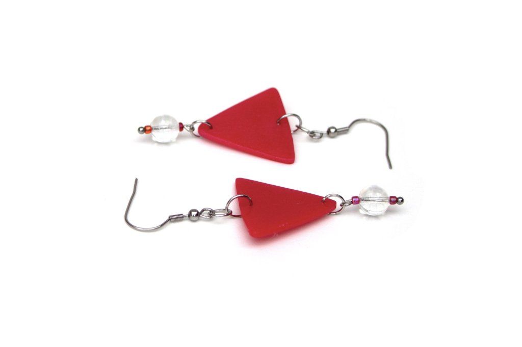 Collection Couleurs Unies - Boucles d'oreilles triangles