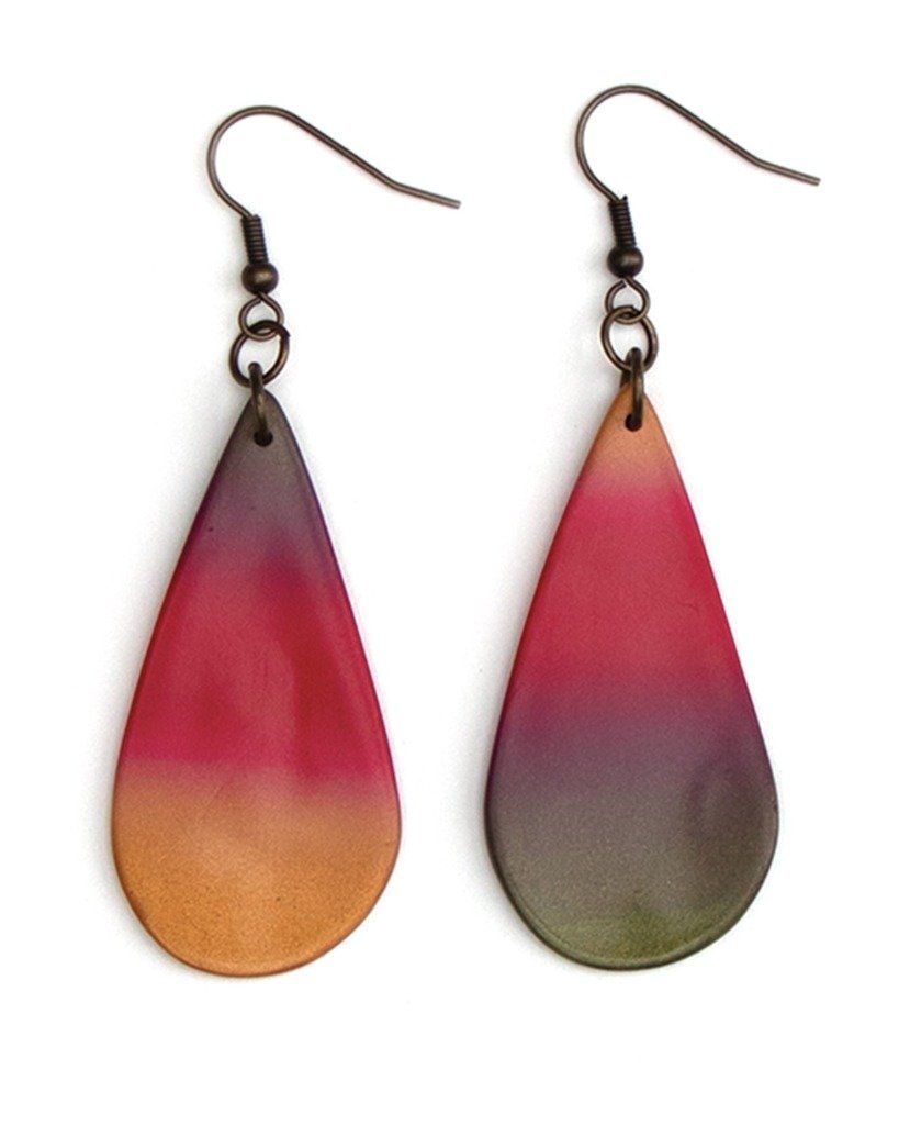 Boucles d'oreilles goutte en destockage - Collection Couleurs Unies