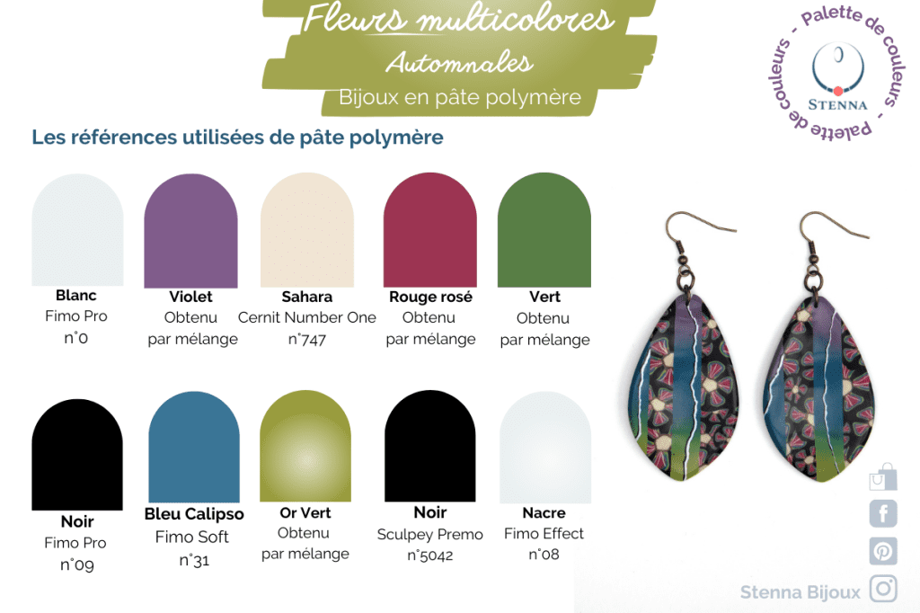 Palettes de couleurs - collection Nature - Fleurs automnales