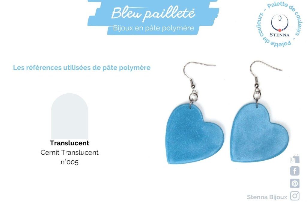 Palettes de couleurs - collection permanente - Bleu clair pailleté