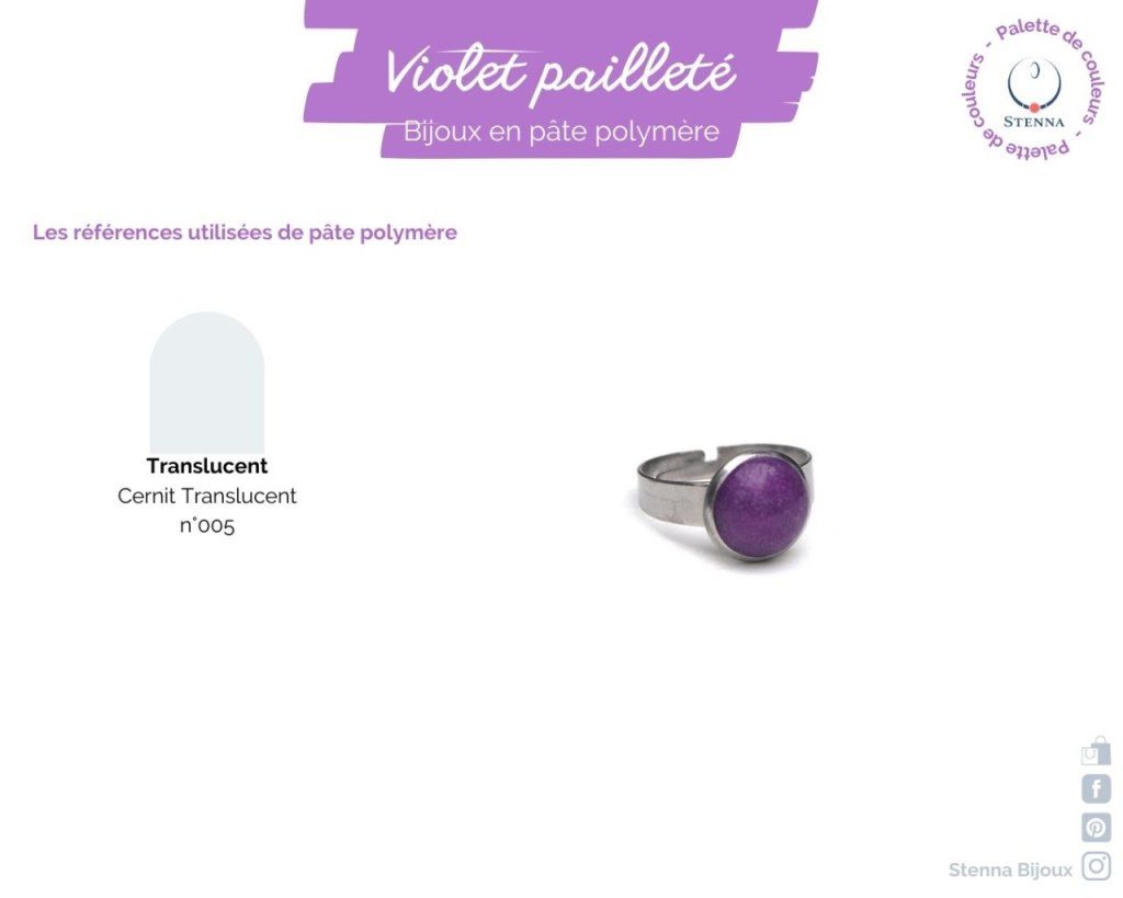 Palettes de couleurs - collection permanente - Violet pailleté