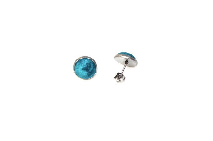Puces 10mm turquoise