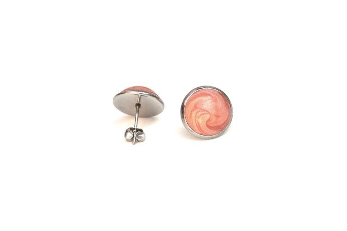 Puces serties rose clair 12mm