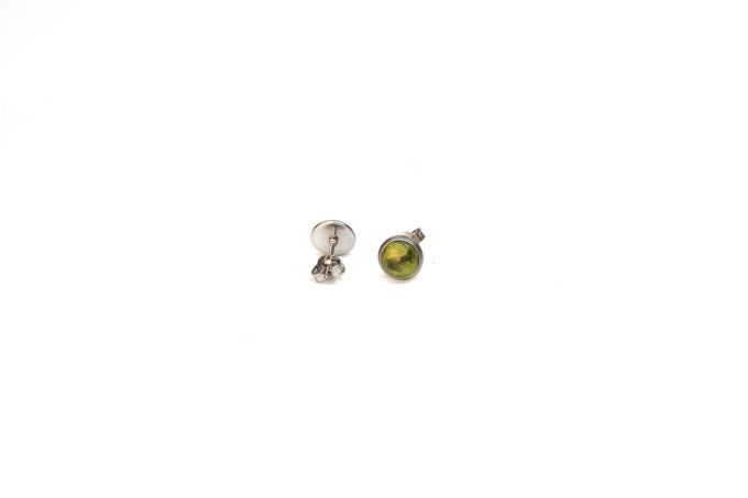 Puces serties vert clair 6mm