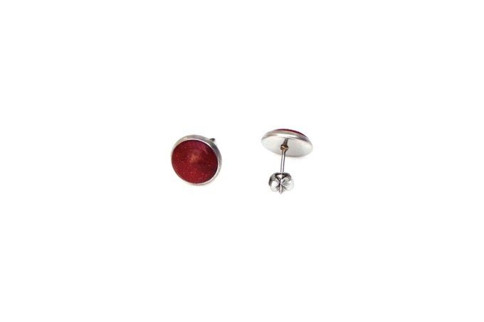 Puces serties 8mm rouge