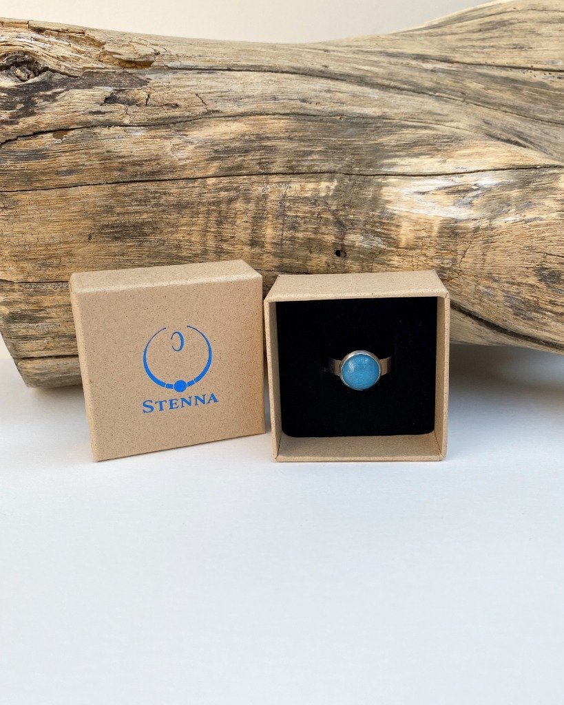 Bague réglable bleu 21€